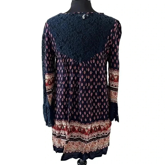 Velzera Boho Lace Mini Dress Size S - Picture 2 of 8